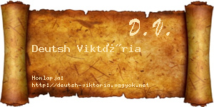 Deutsh Viktória névjegykártya