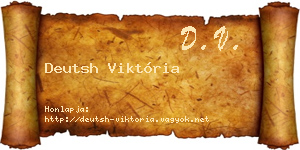 Deutsh Viktória névjegykártya